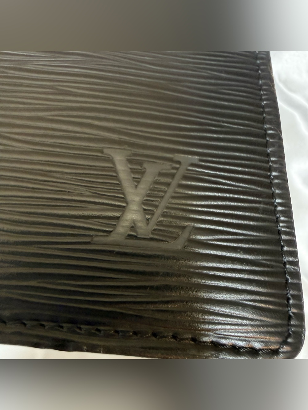 Louis Vuitton Black Epi Leather Clutch Style Zipper Pouch Vintage LV - Picture 10 of 14